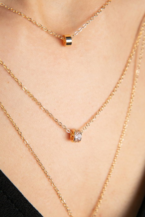 Heliophilia Silver Collar CK9456 en Rosa con Circón